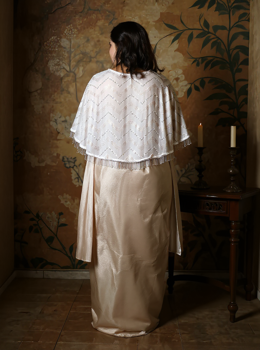 Bijou Cape Pre-Draped Saree