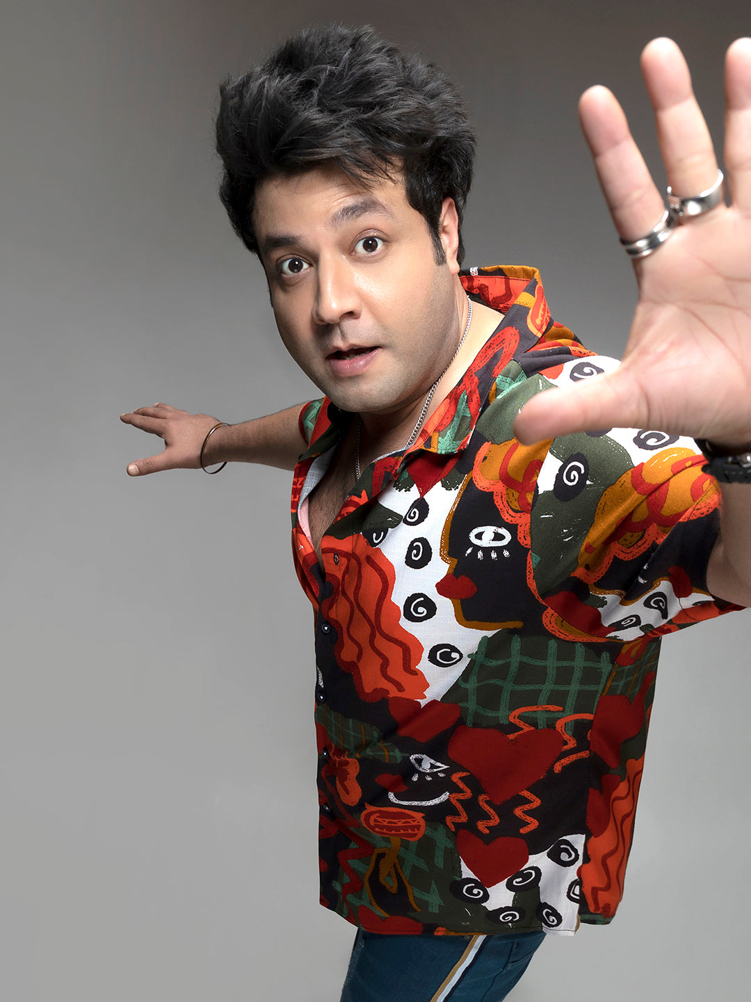 Red Artistic Romance Shirt