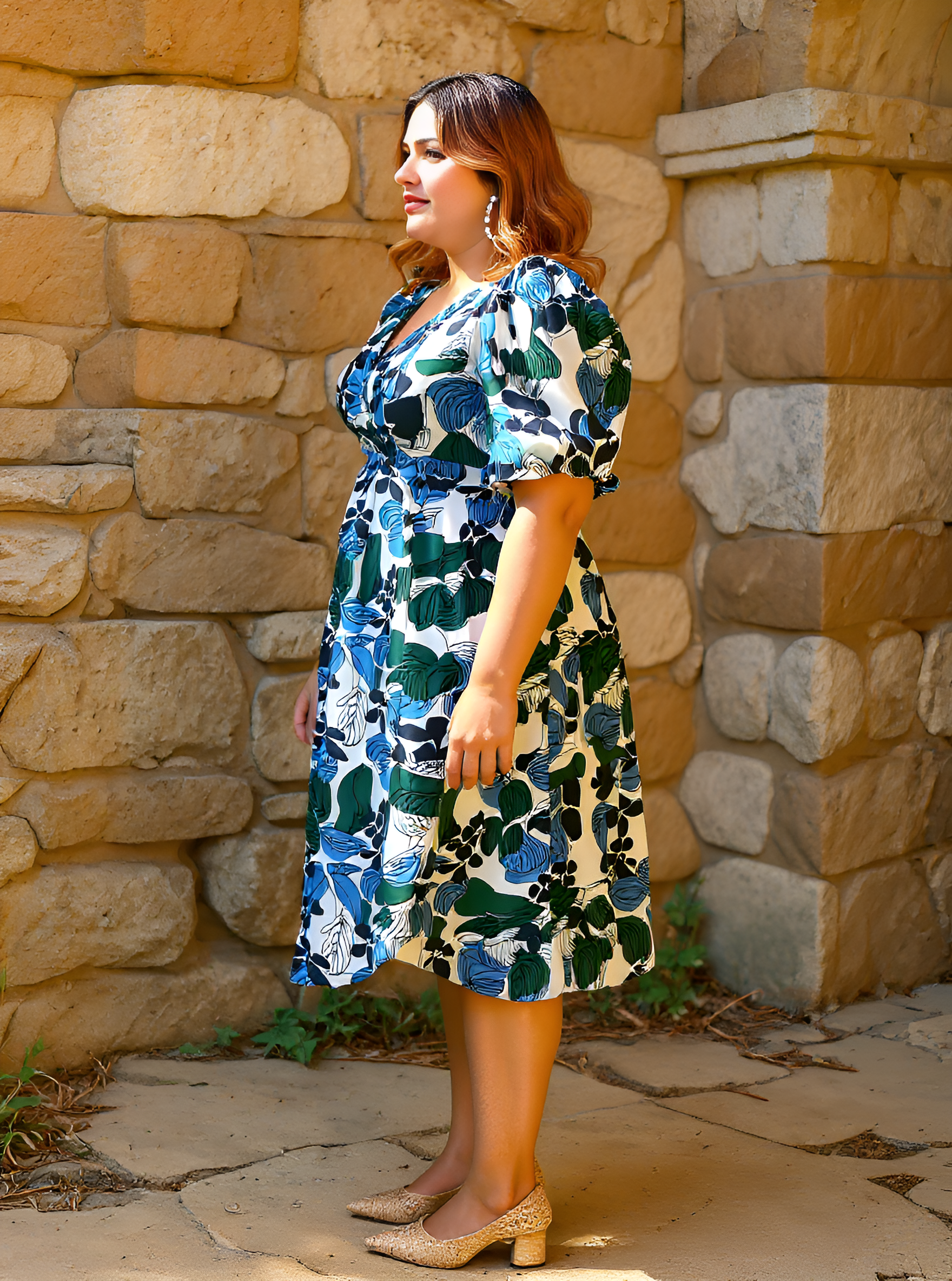 Abstract Block Dress
