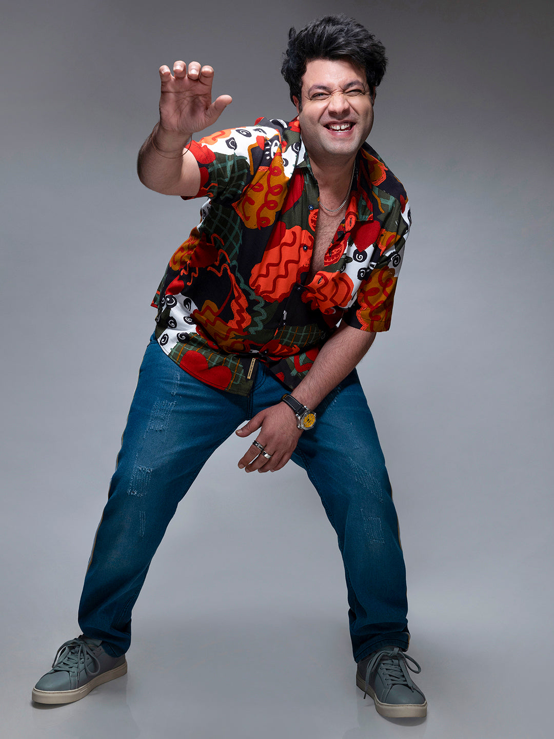 Red Artistic Romance Shirt