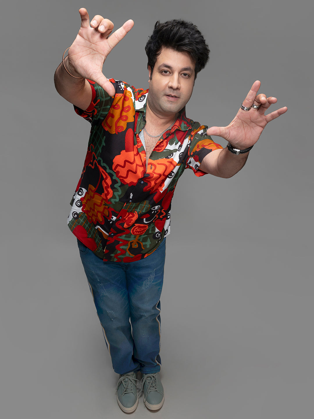 Red Artistic Romance Shirt