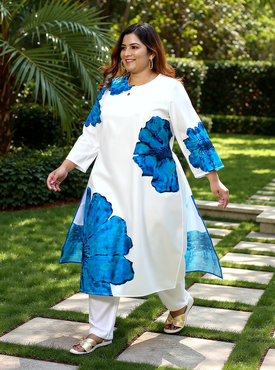 Primrose Flora Kurta With Trousers