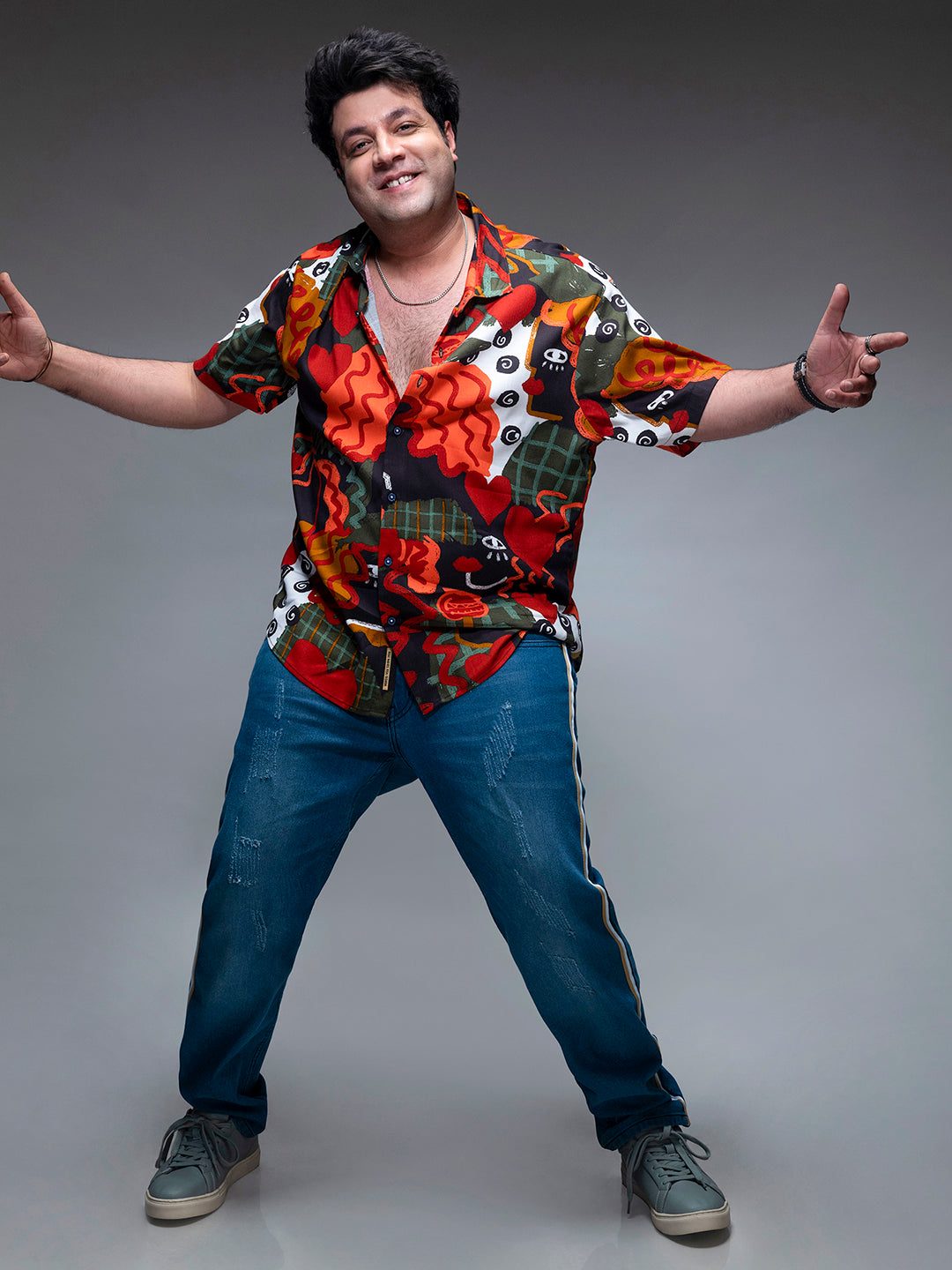 Red Artistic Romance Shirt