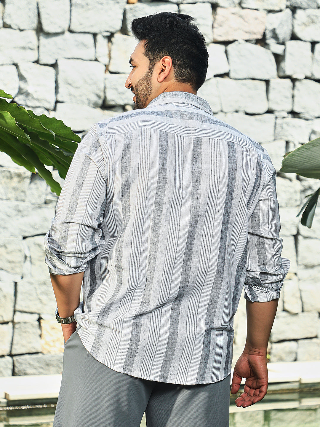 Pincandy-Striped Regular Shirt