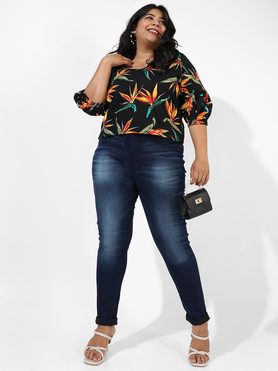 Floral Design Casual Top