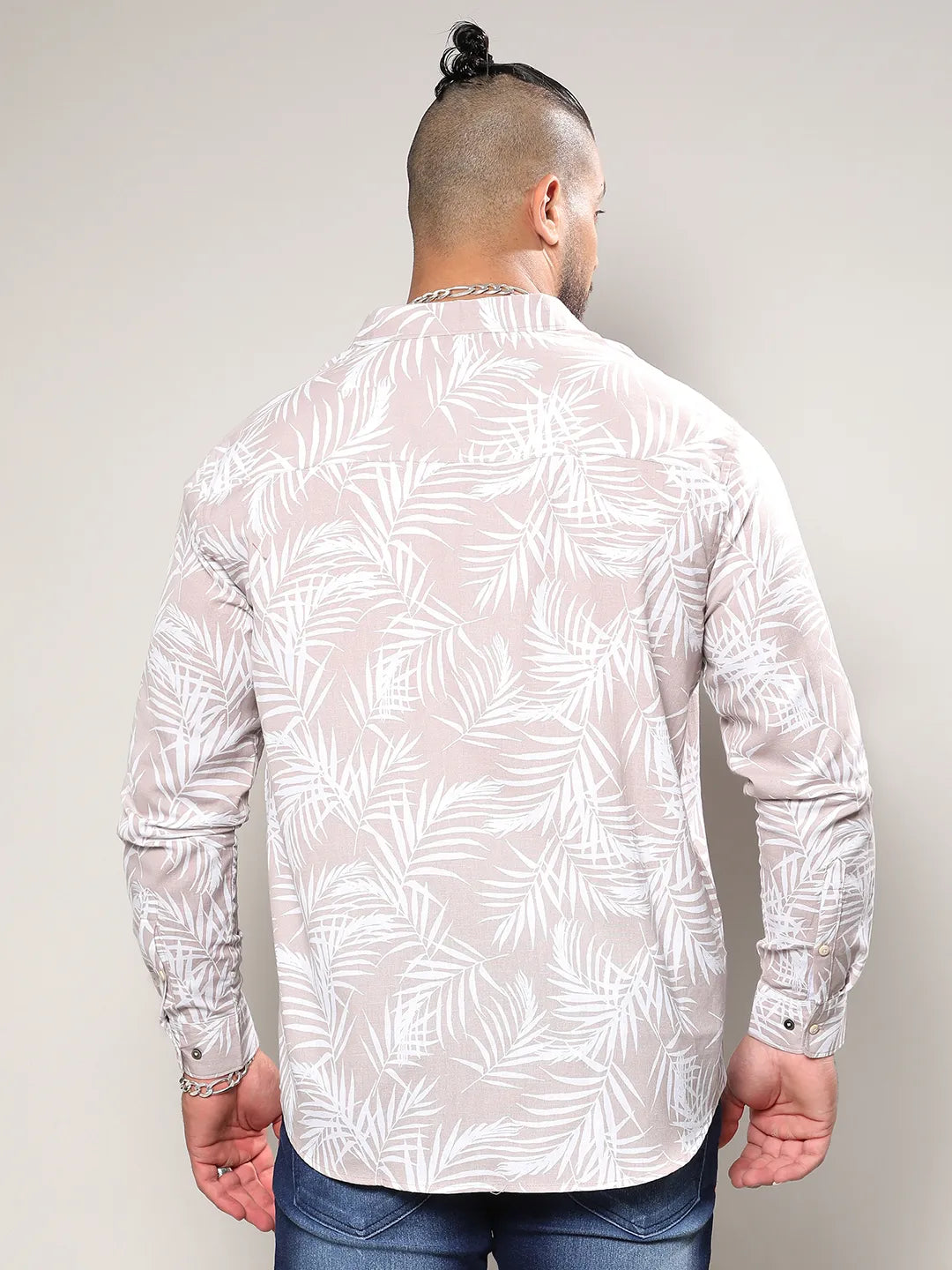 Beige Pinstriped Shirt