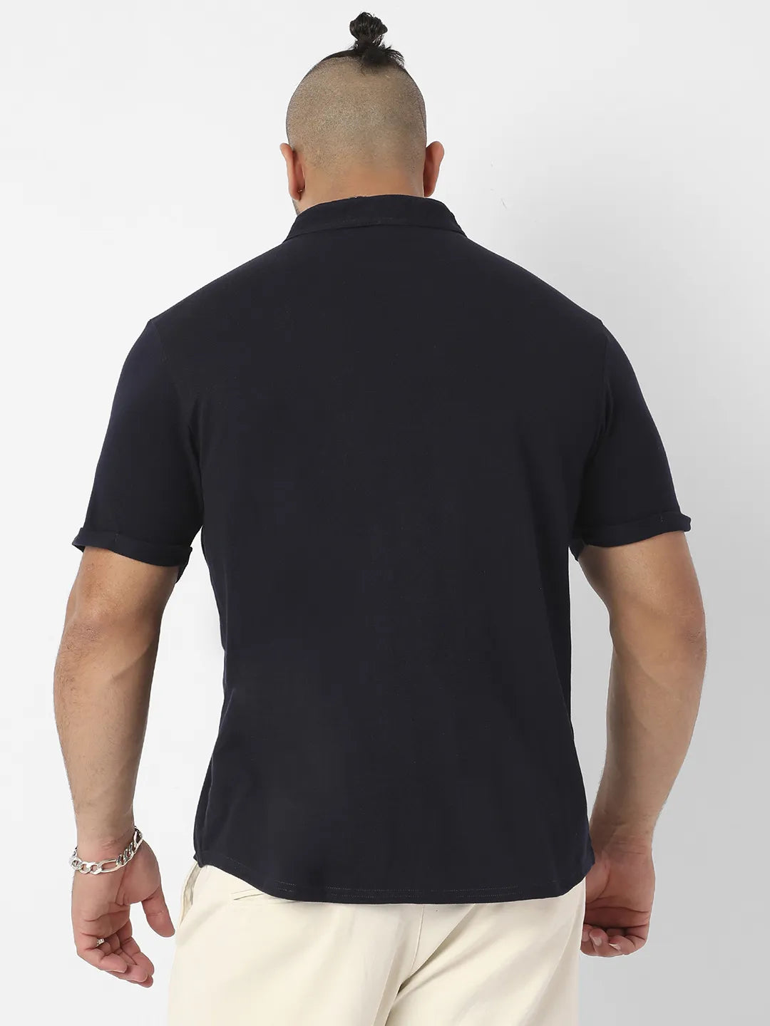 Black Solid Casual Shirt