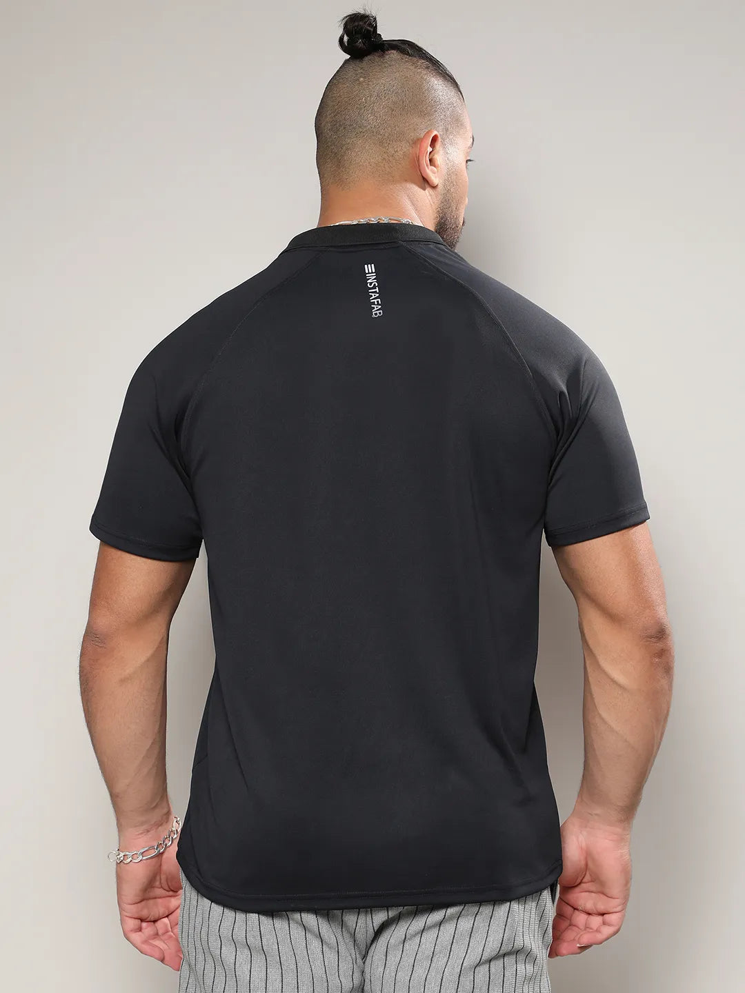 Black & Red Colourblocked Activewear T-Shirt