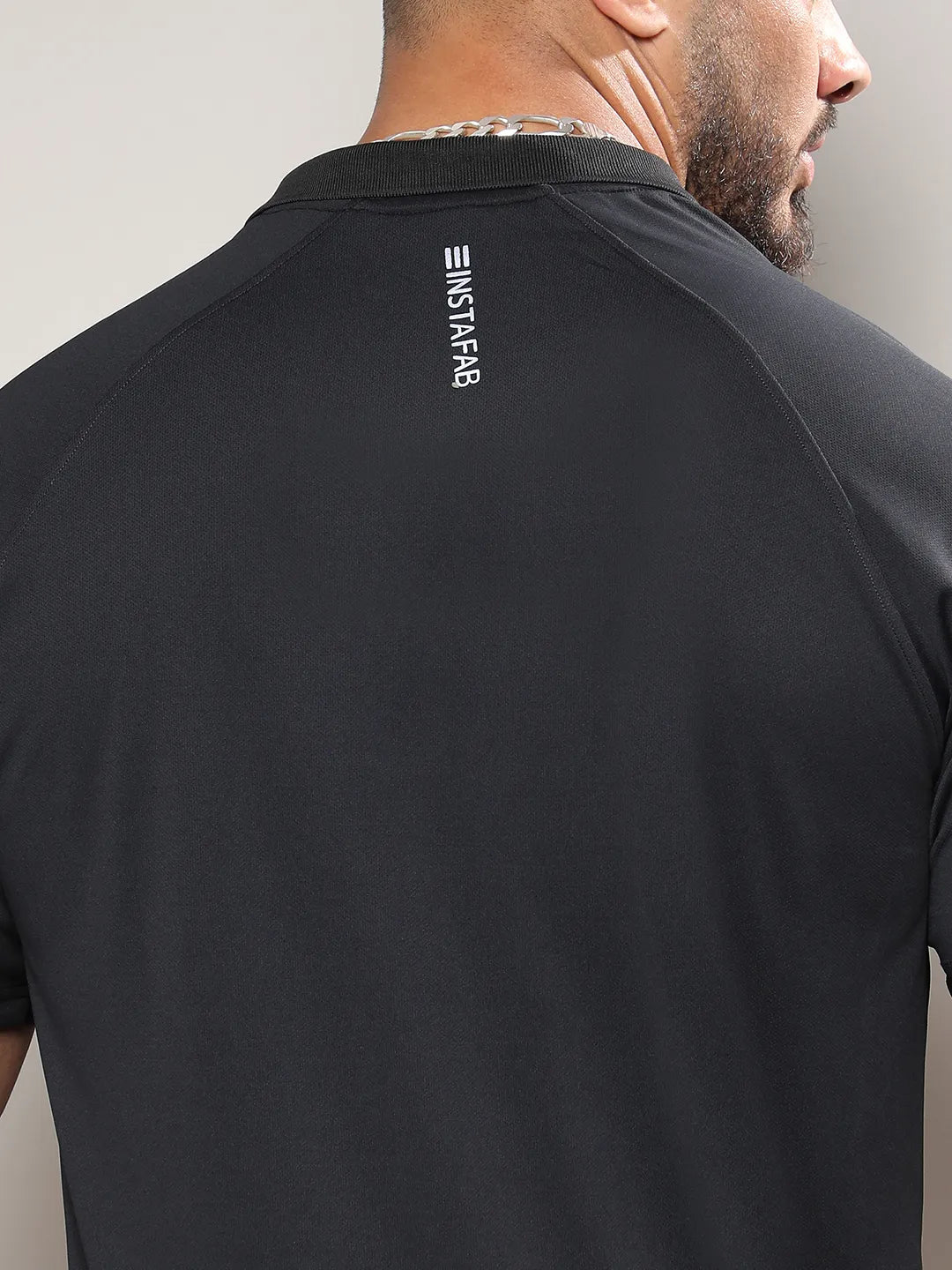 Black & Red Colourblocked Activewear T-Shirt