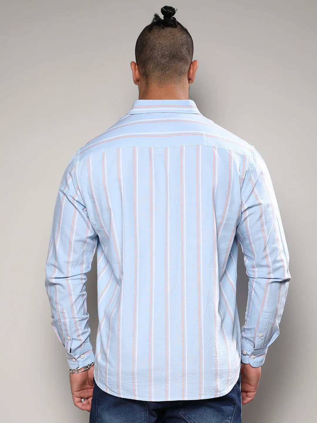 Blue Striped Cotton Shirt