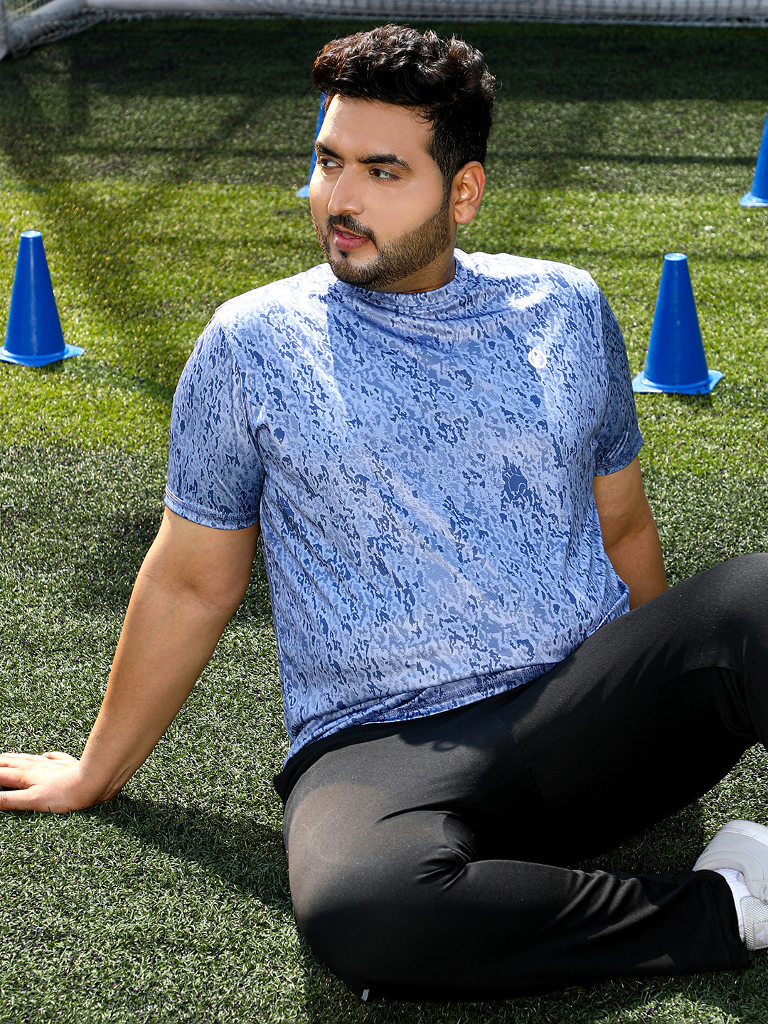 Abstract Print Activewear T-Shirt