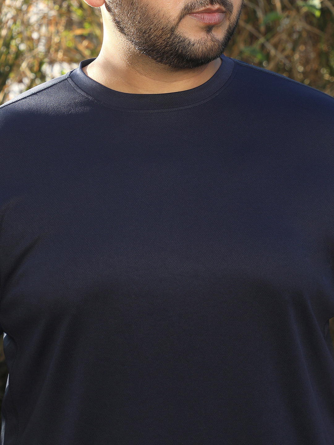 Navy Blue Solid T-Shirt