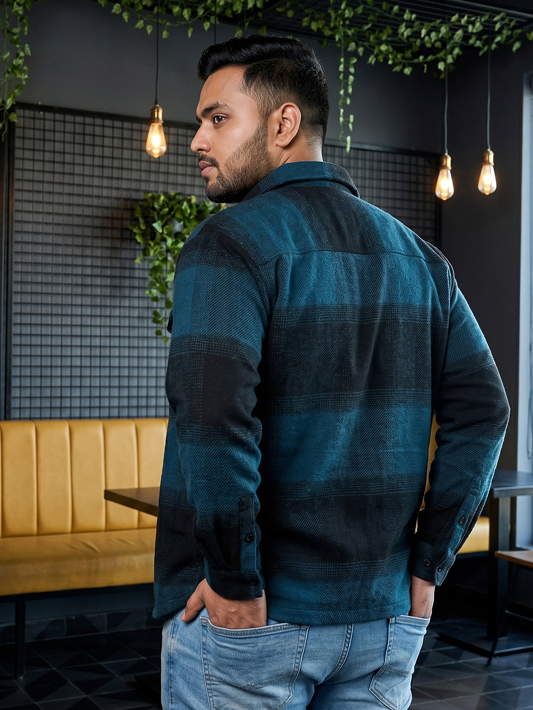 Teal Tartan Check Shirt