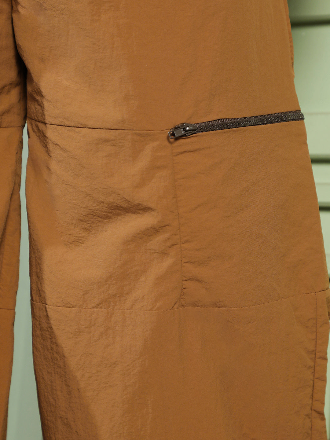 Brown Mid-Rise Baggy Cargo Pants