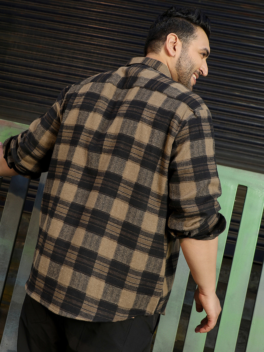 Brown Tartan Check Shirt