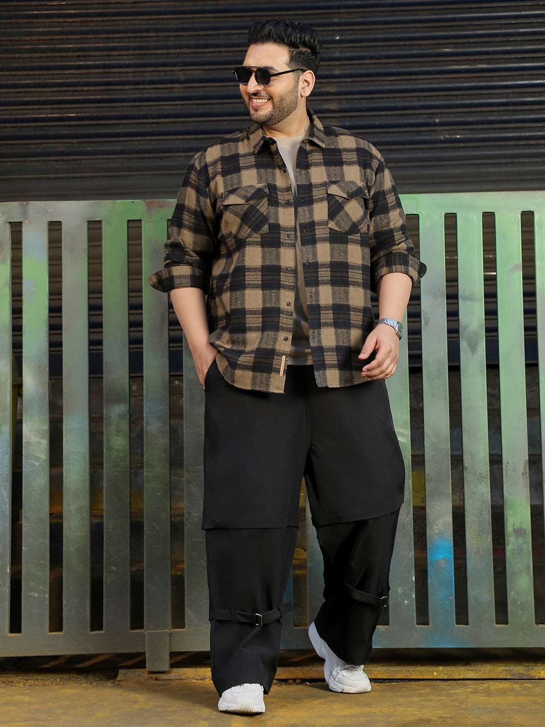 Brown Tartan Check Shirt