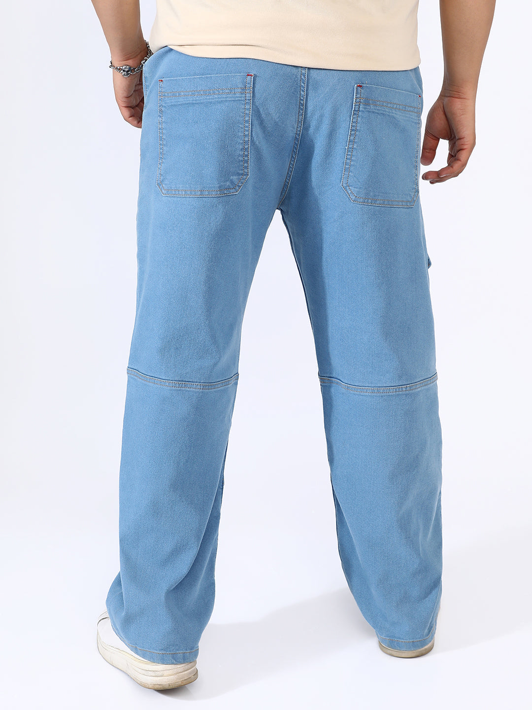 Panel Patch Pocket Denim Jeans
