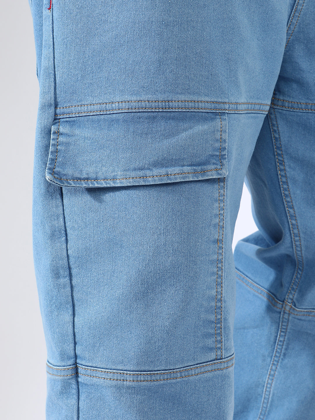 Panel Patch Pocket Denim Jeans