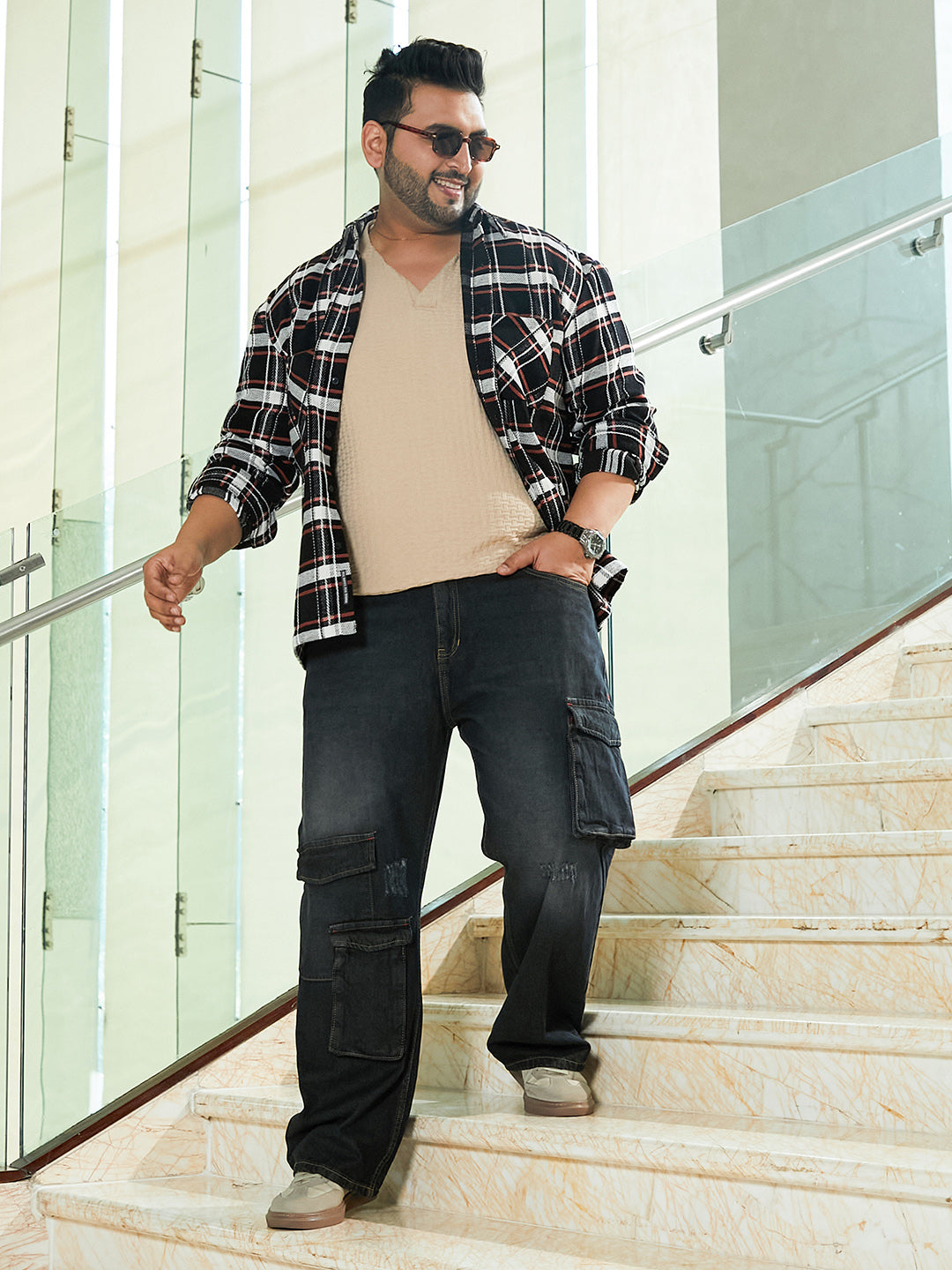 Washed Straight-Leg Denim Jeans