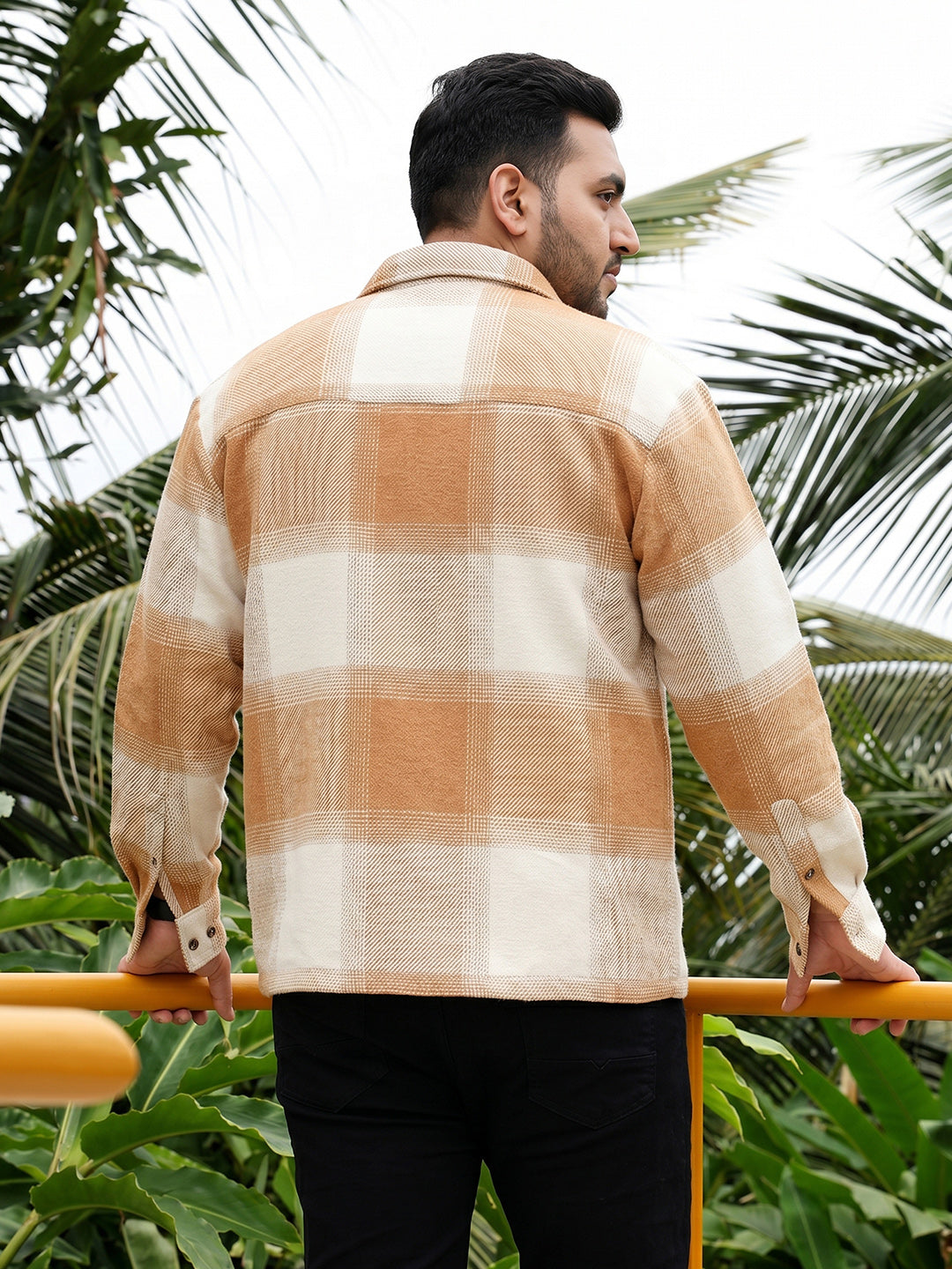 Tan Tartan Check Shirt