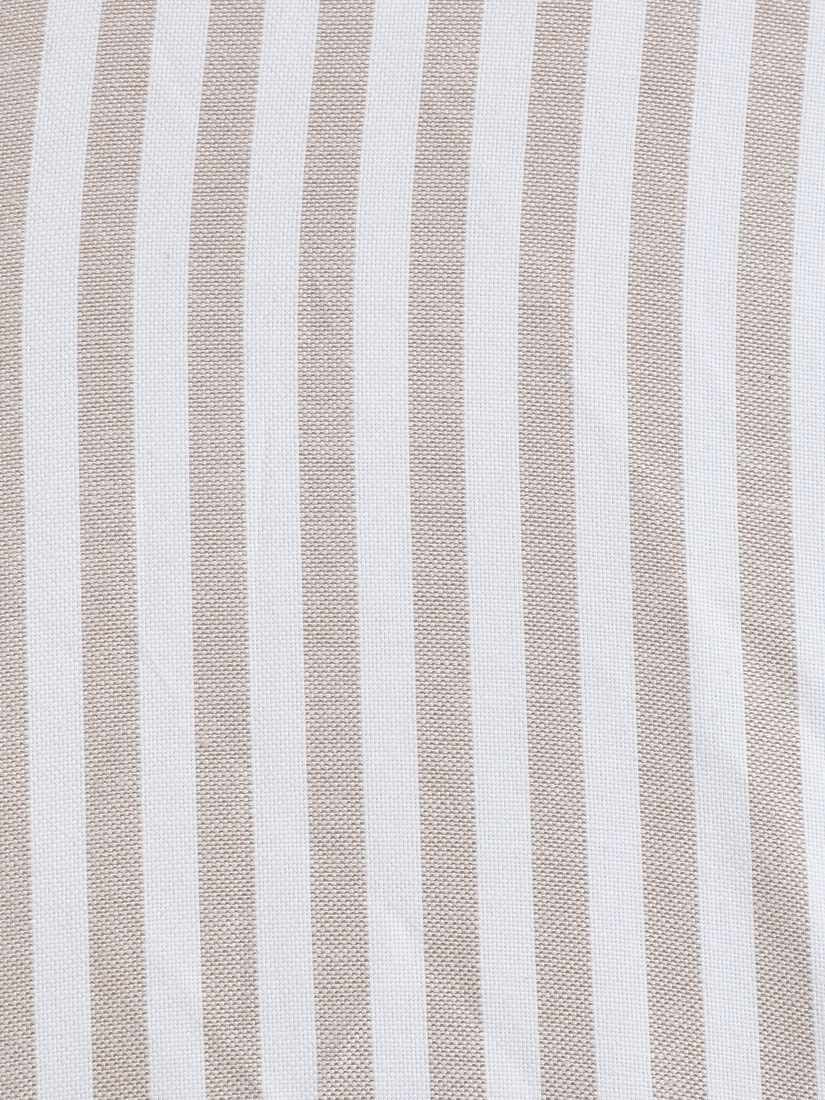 Instafab Plus Men's Beige & White Striped Oxford Cotton Shirt - view 8