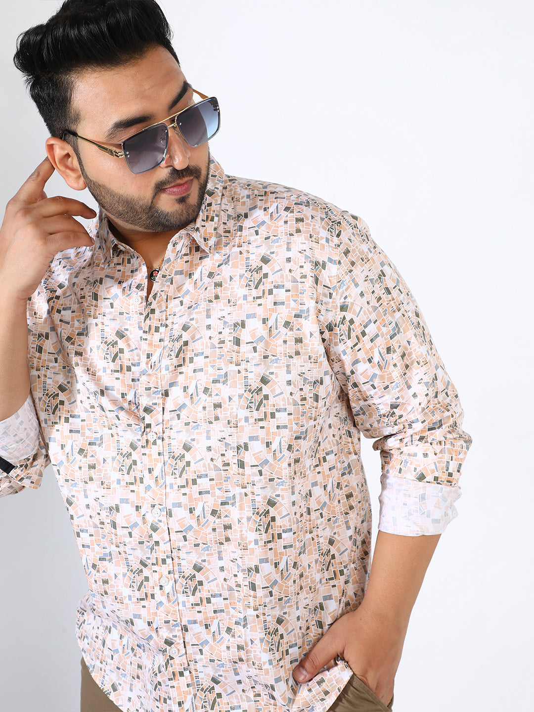 Abstract Cotton Shirt