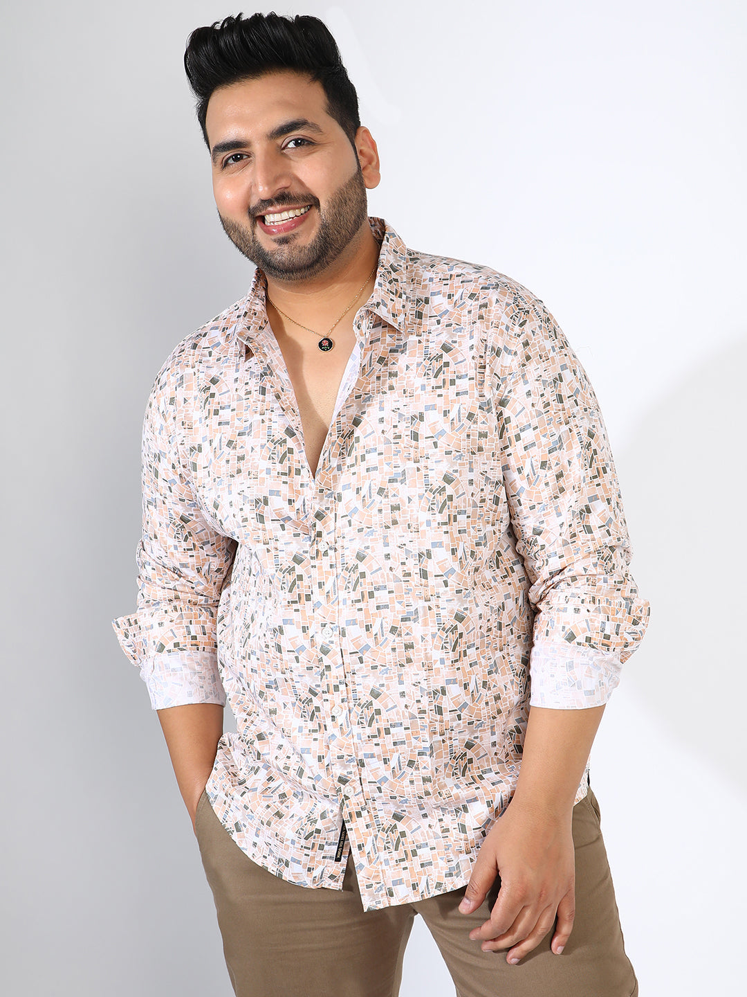 Abstract Cotton Shirt