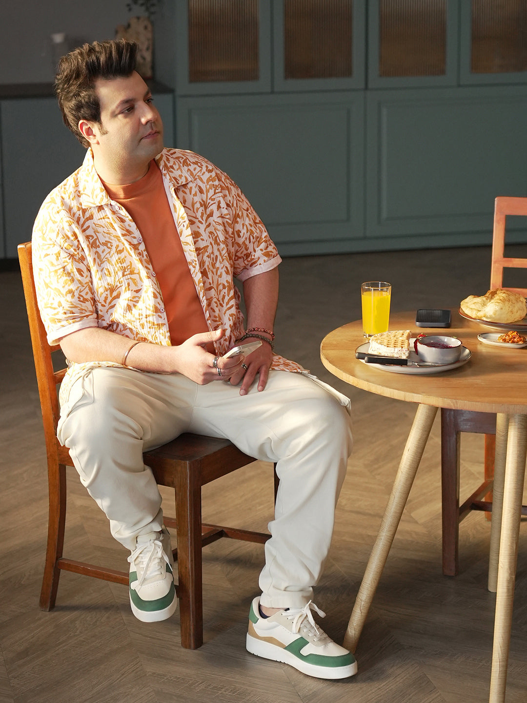 Brown Foliage Strokes Shirt