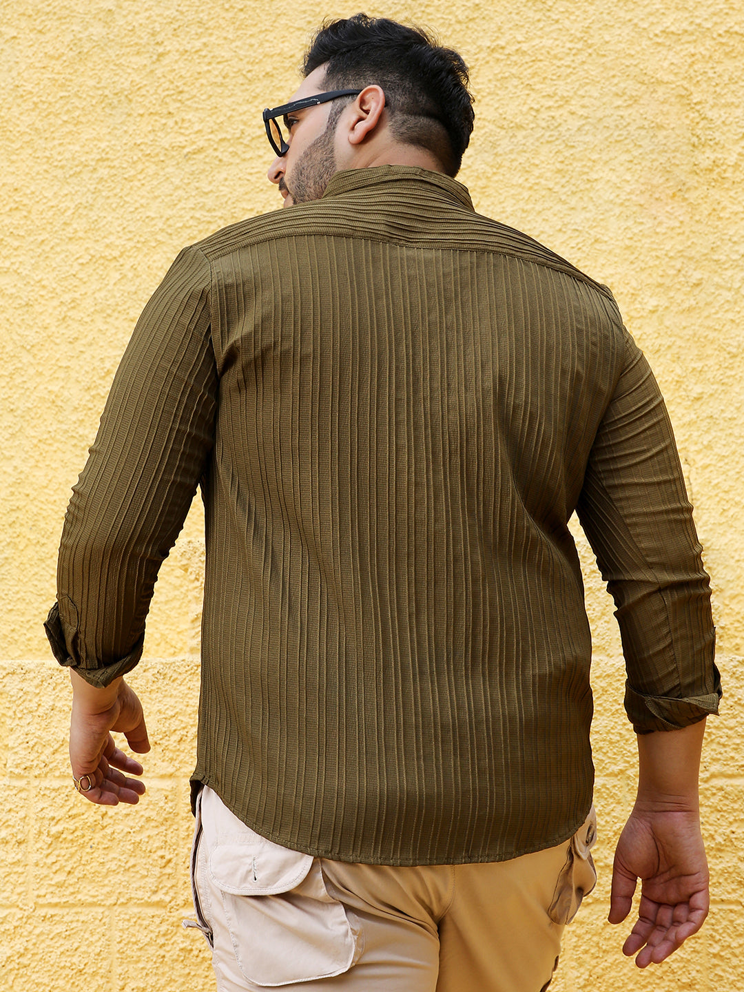 Self-Design Striped Shirt