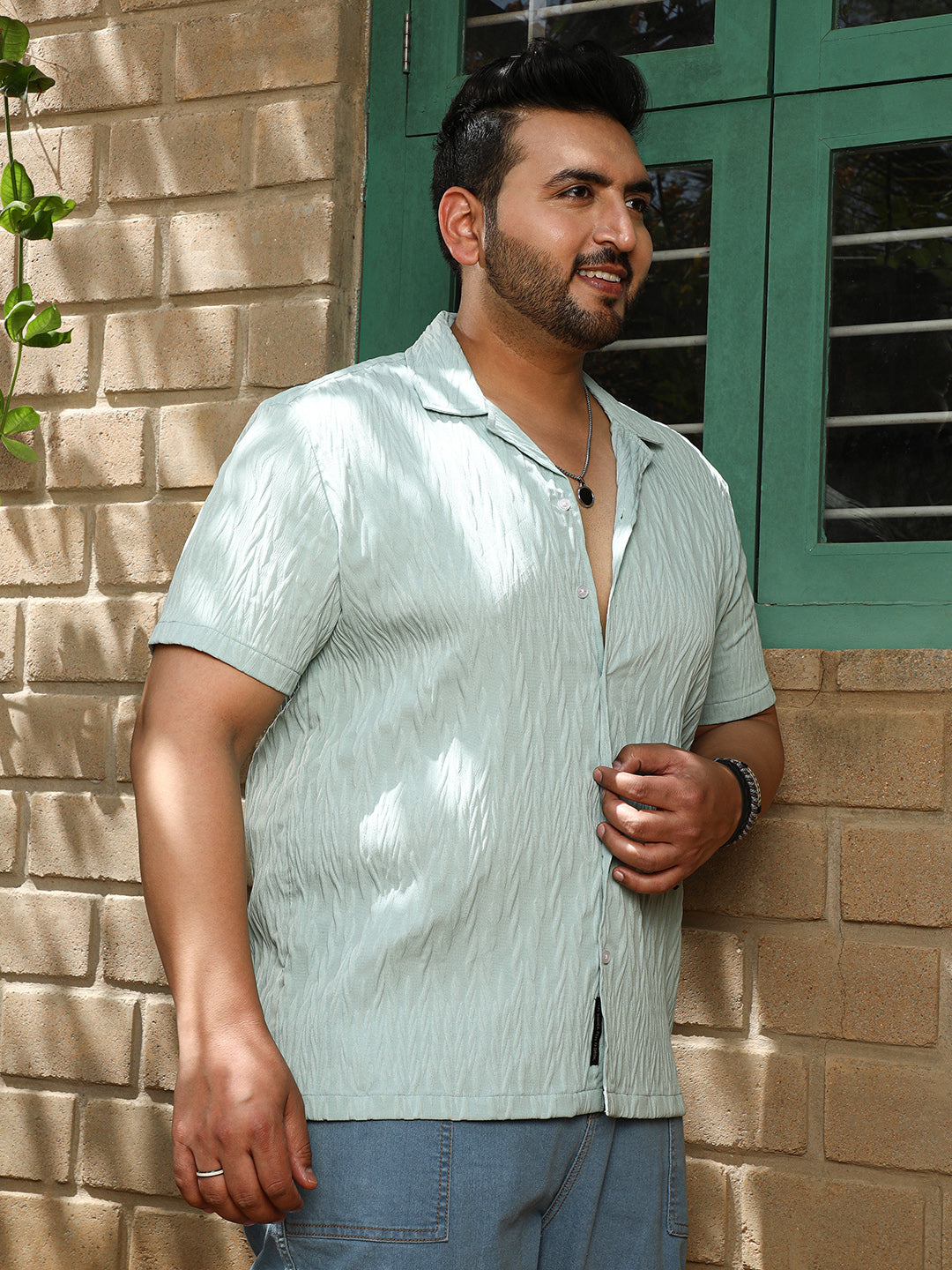 Grain-Textured Shirt