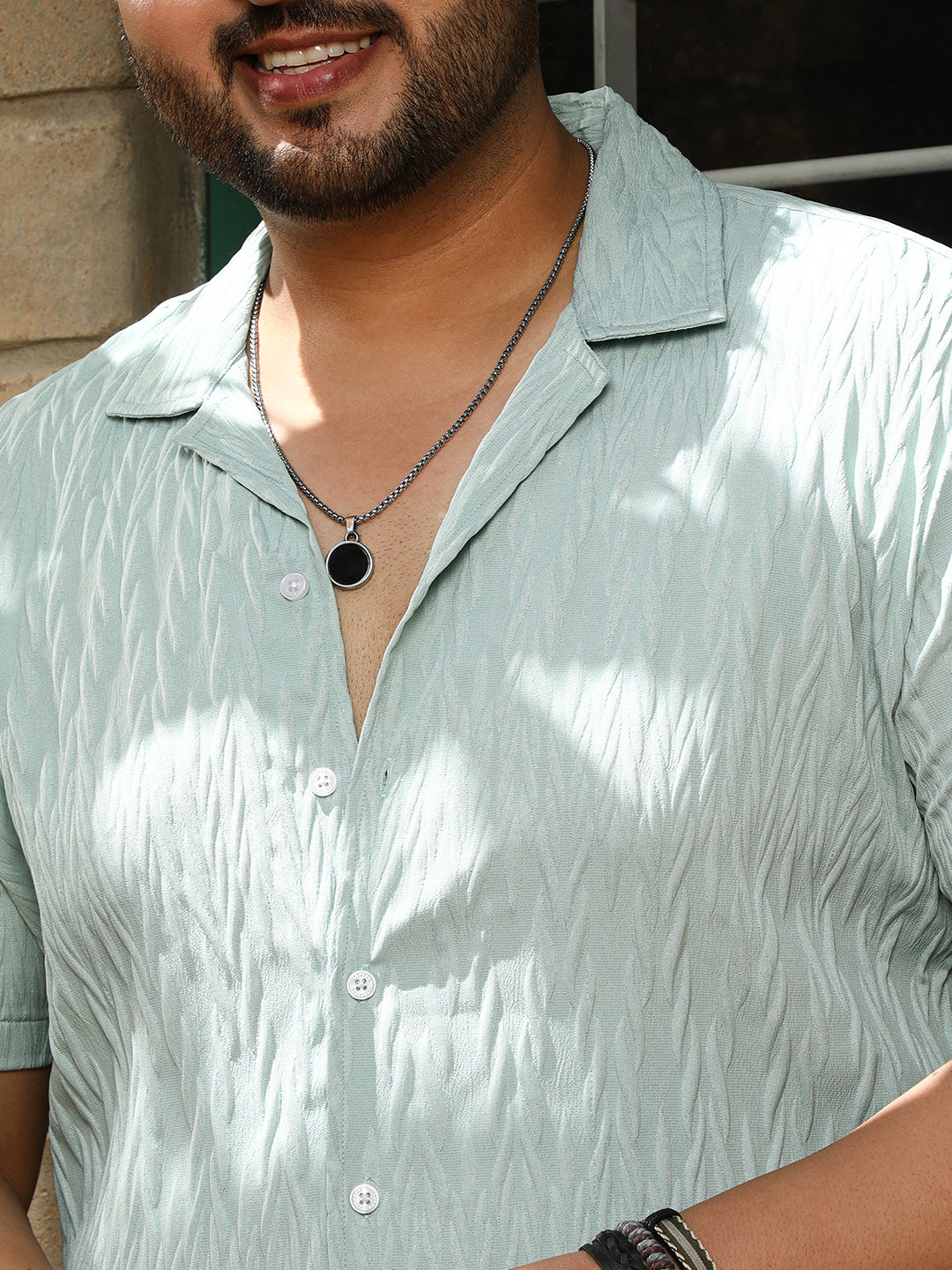 Grain-Textured Shirt