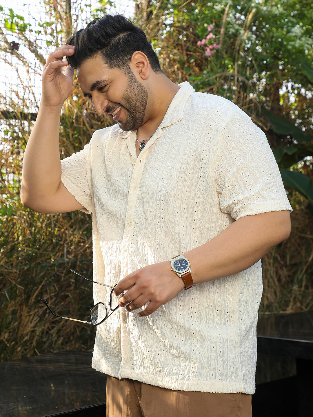 Off White Self Design Shirt