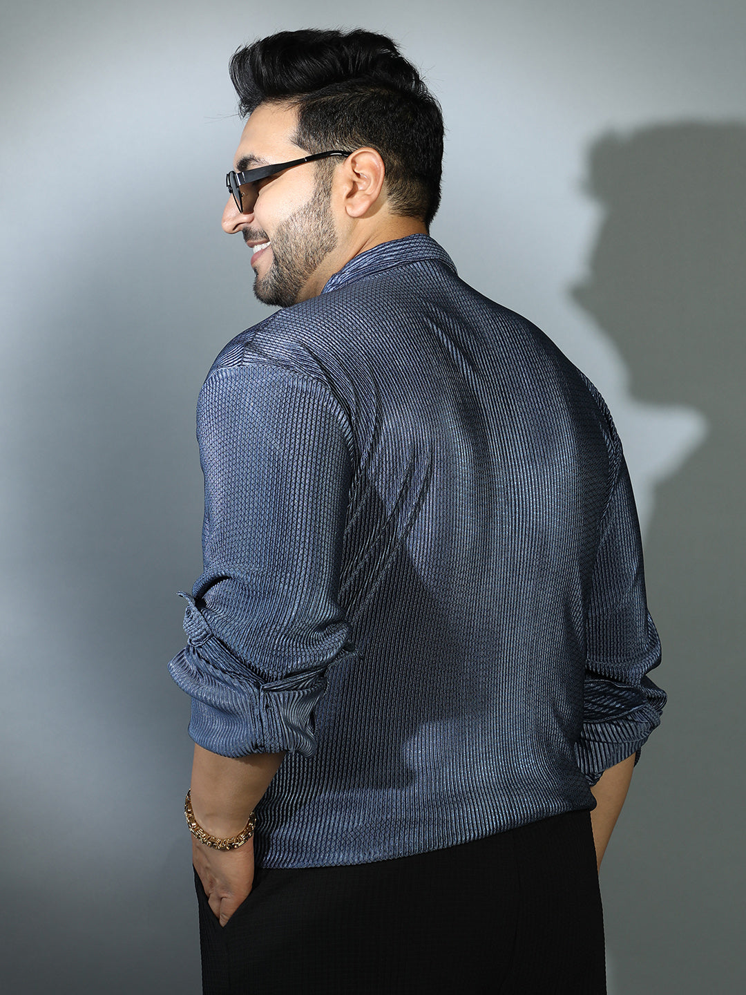 Textured-Pleat Shirt