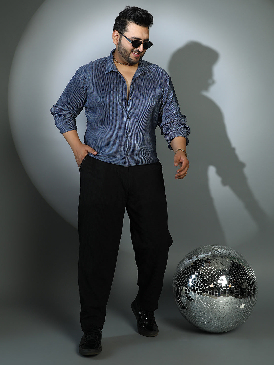 Textured-Pleat Shirt