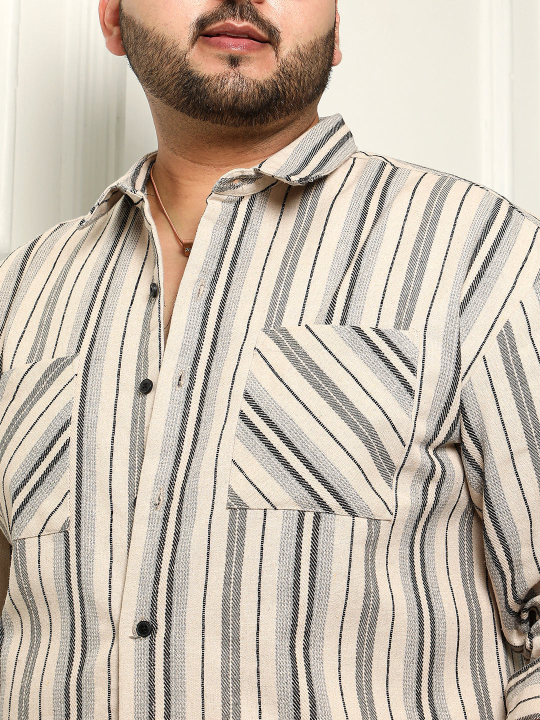 Multitrack Striped Relaxed Shirt