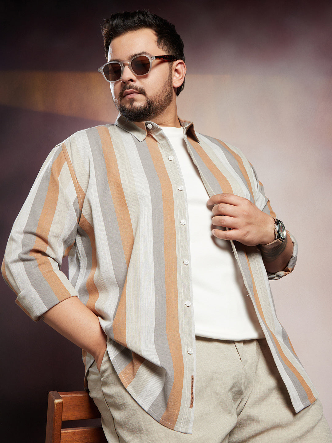 Block-Striped Shirt