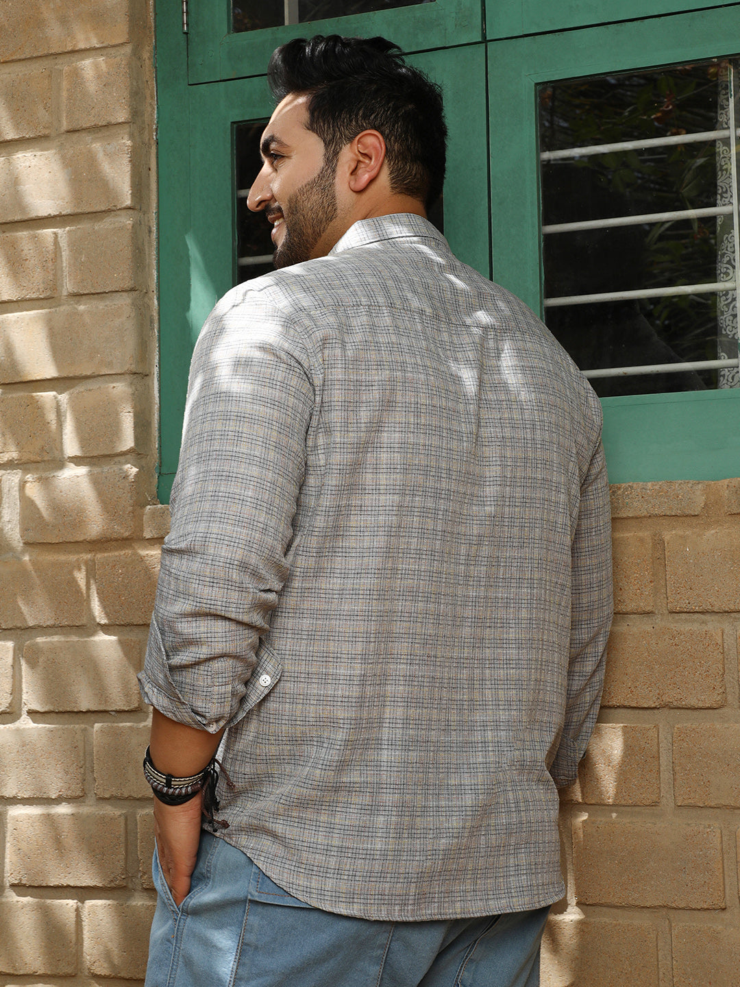 Micro-Tartan Plaid Shirt