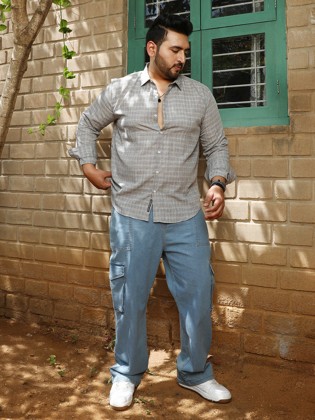 Micro-Tartan Plaid Shirt