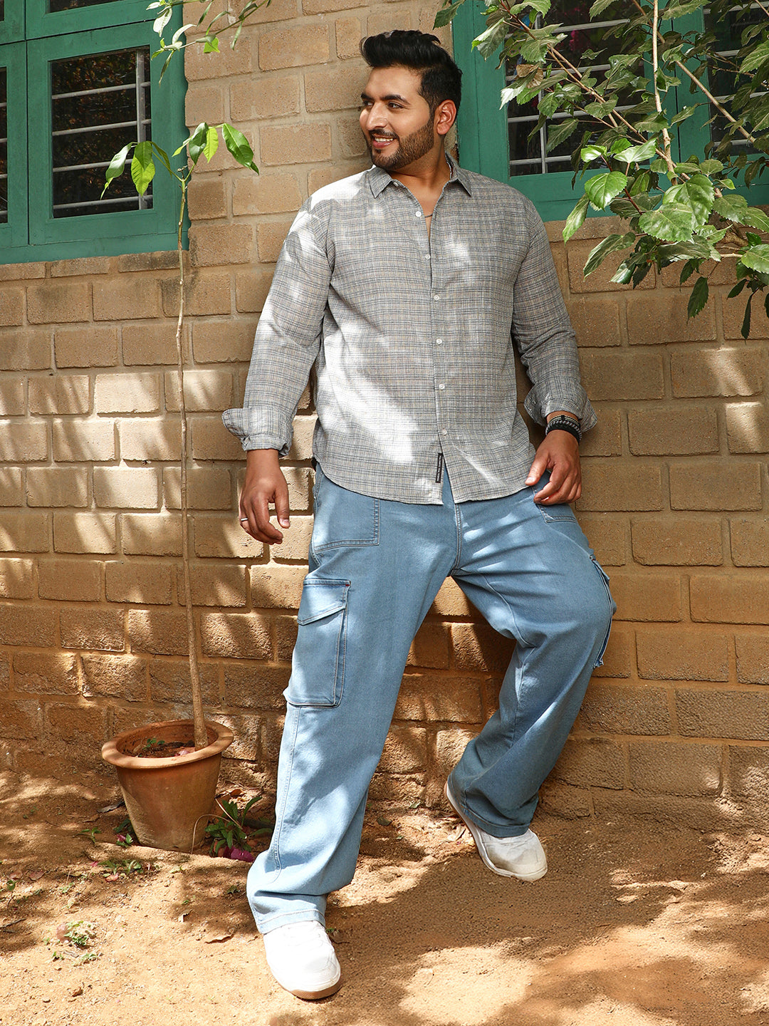 Micro-Tartan Plaid Shirt