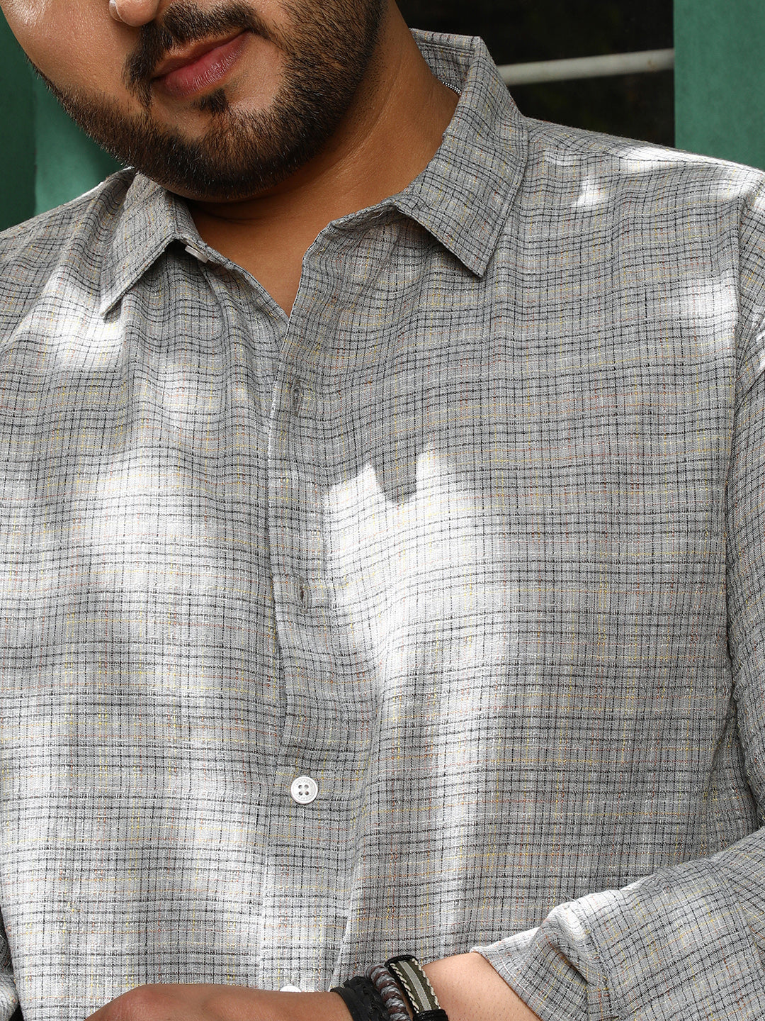 Micro-Tartan Plaid Shirt