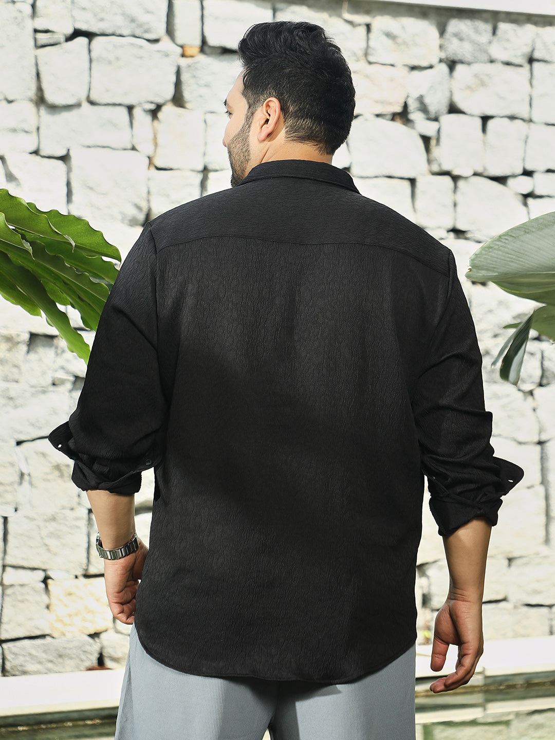 Abstract-Textured Shirt