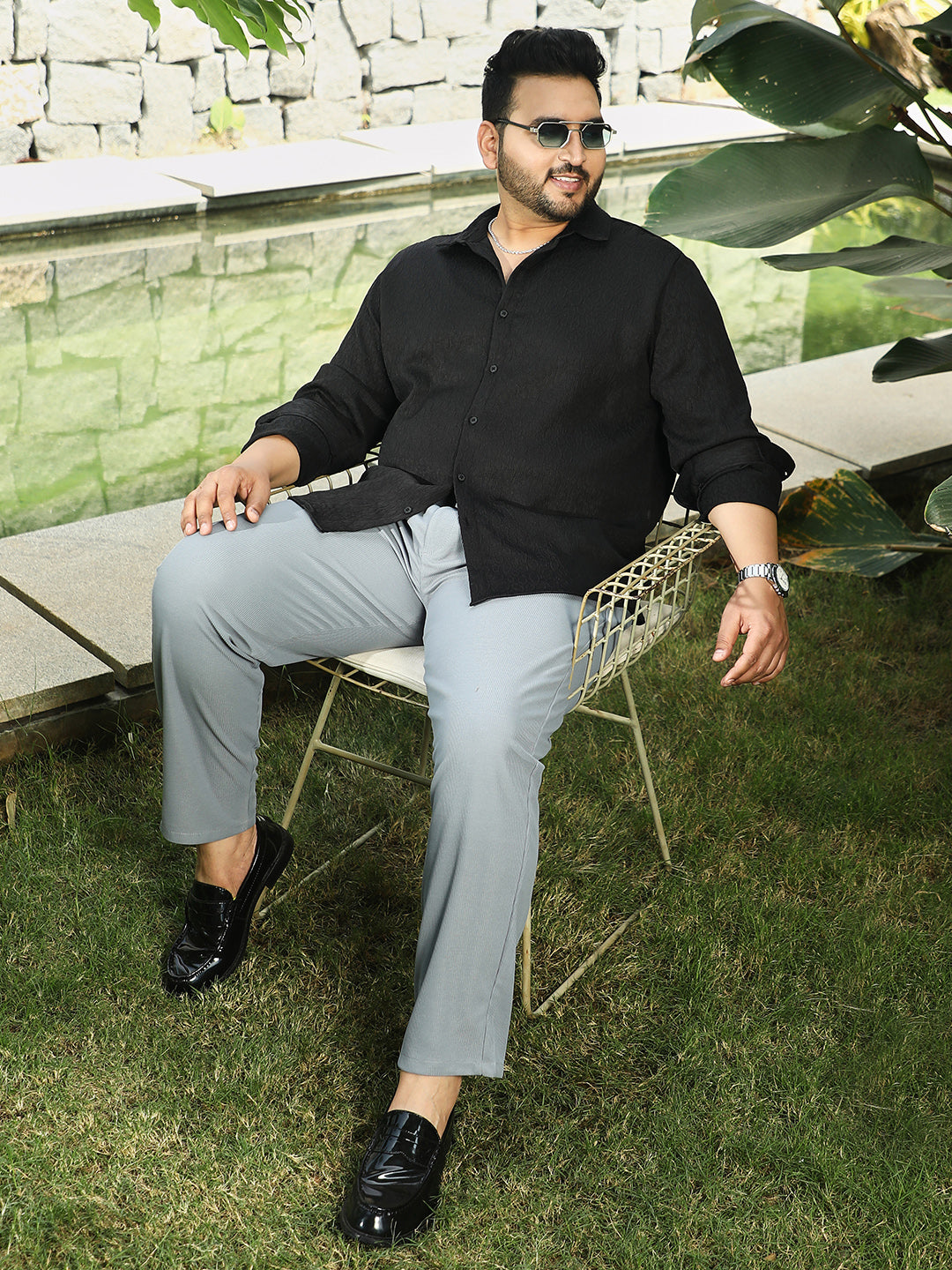 Abstract-Textured Shirt