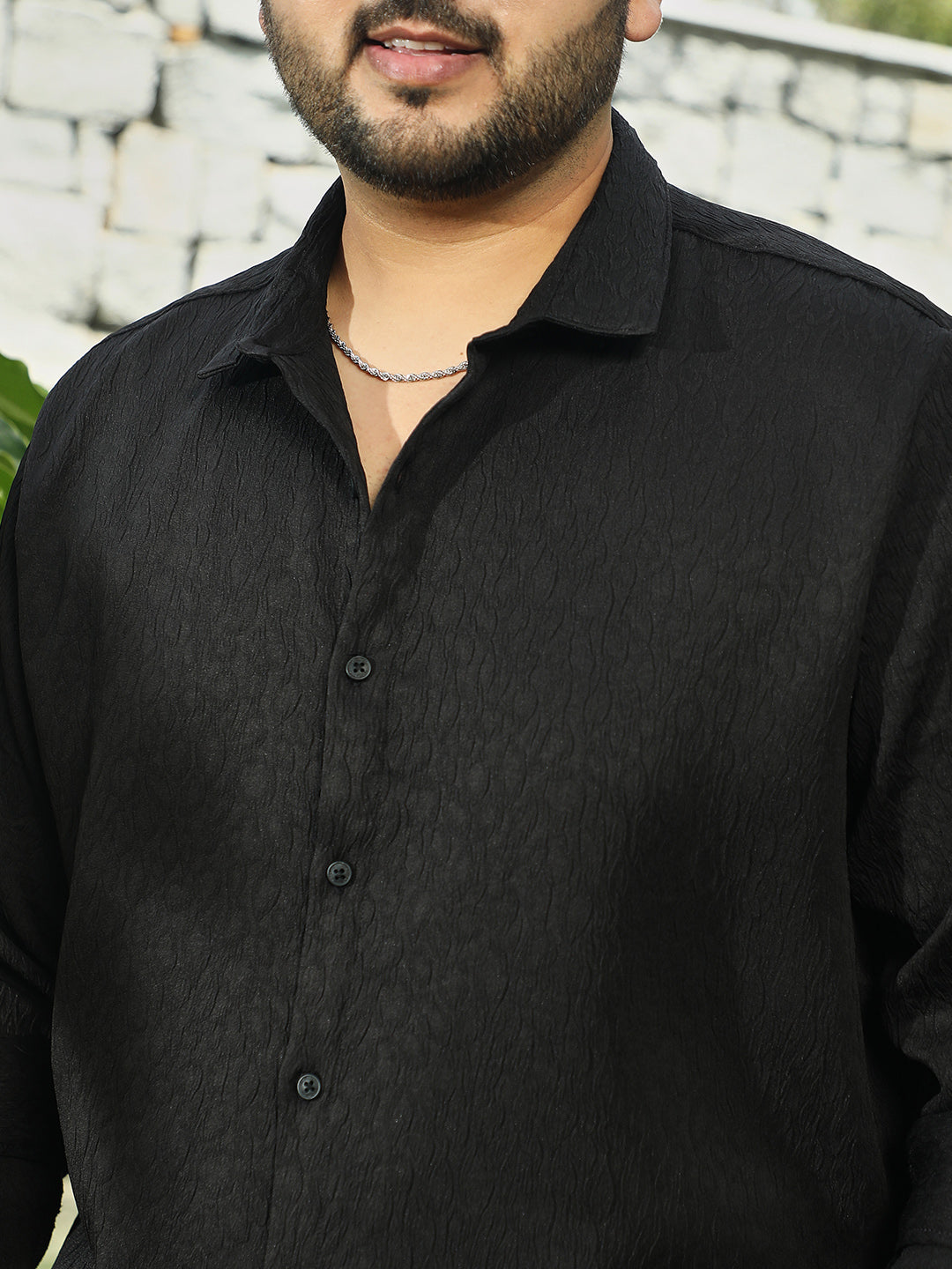 Abstract-Textured Shirt