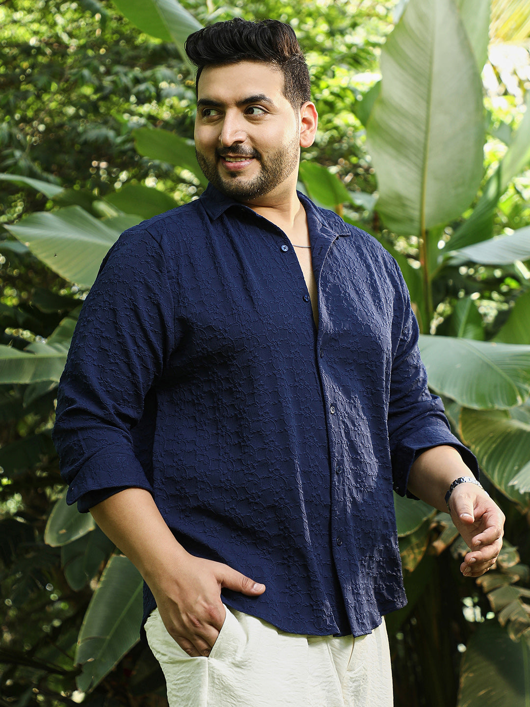 Floral-Textured Shirt
