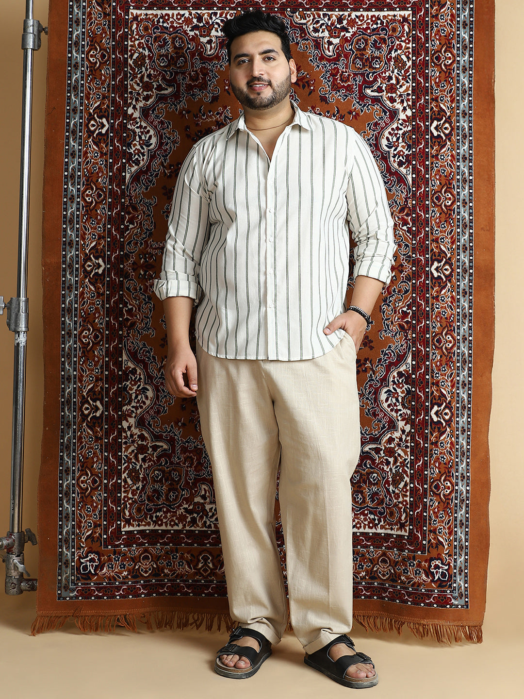 Lined Halo-Striped Shirt