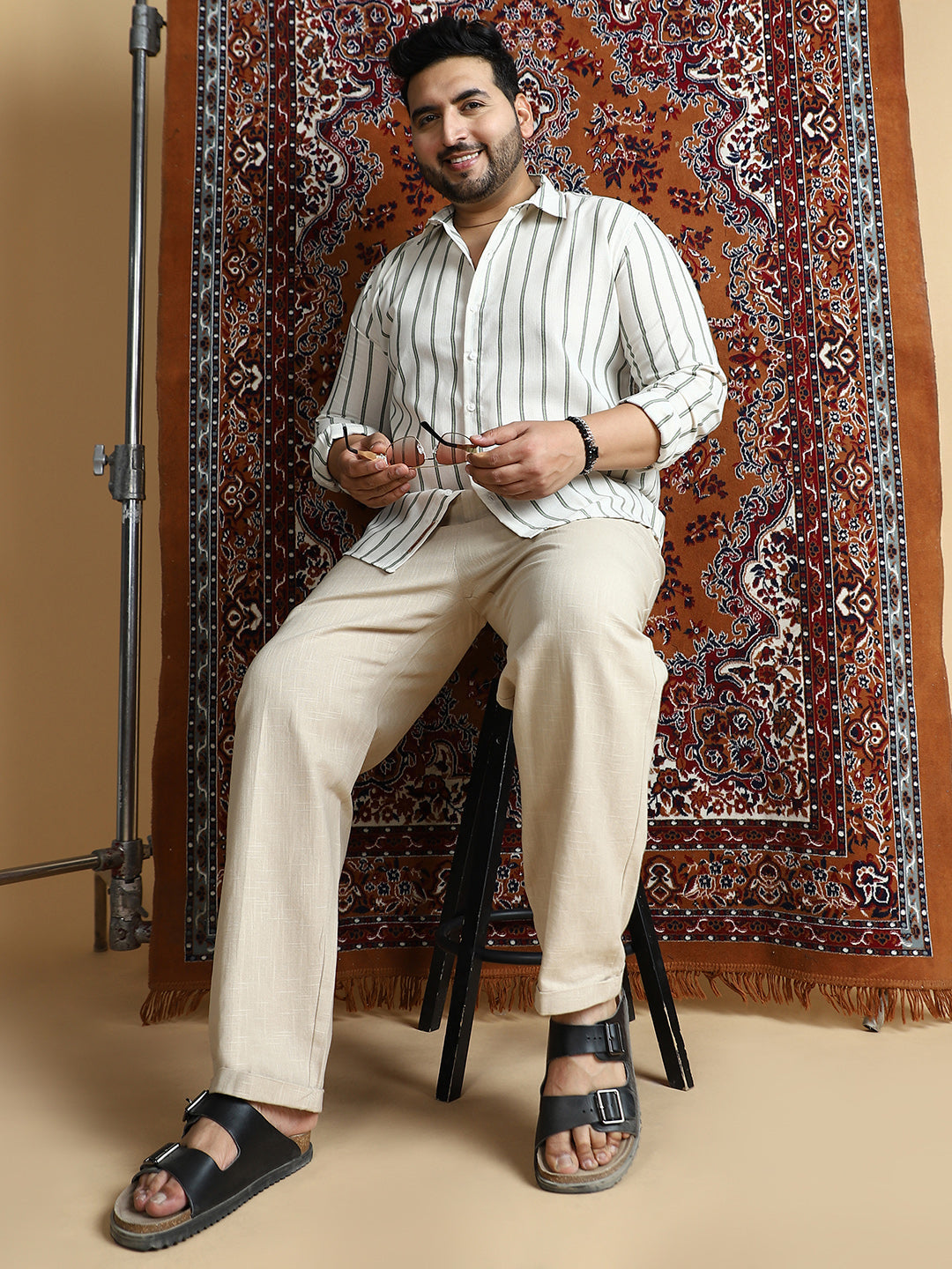 Lined Halo-Striped Shirt