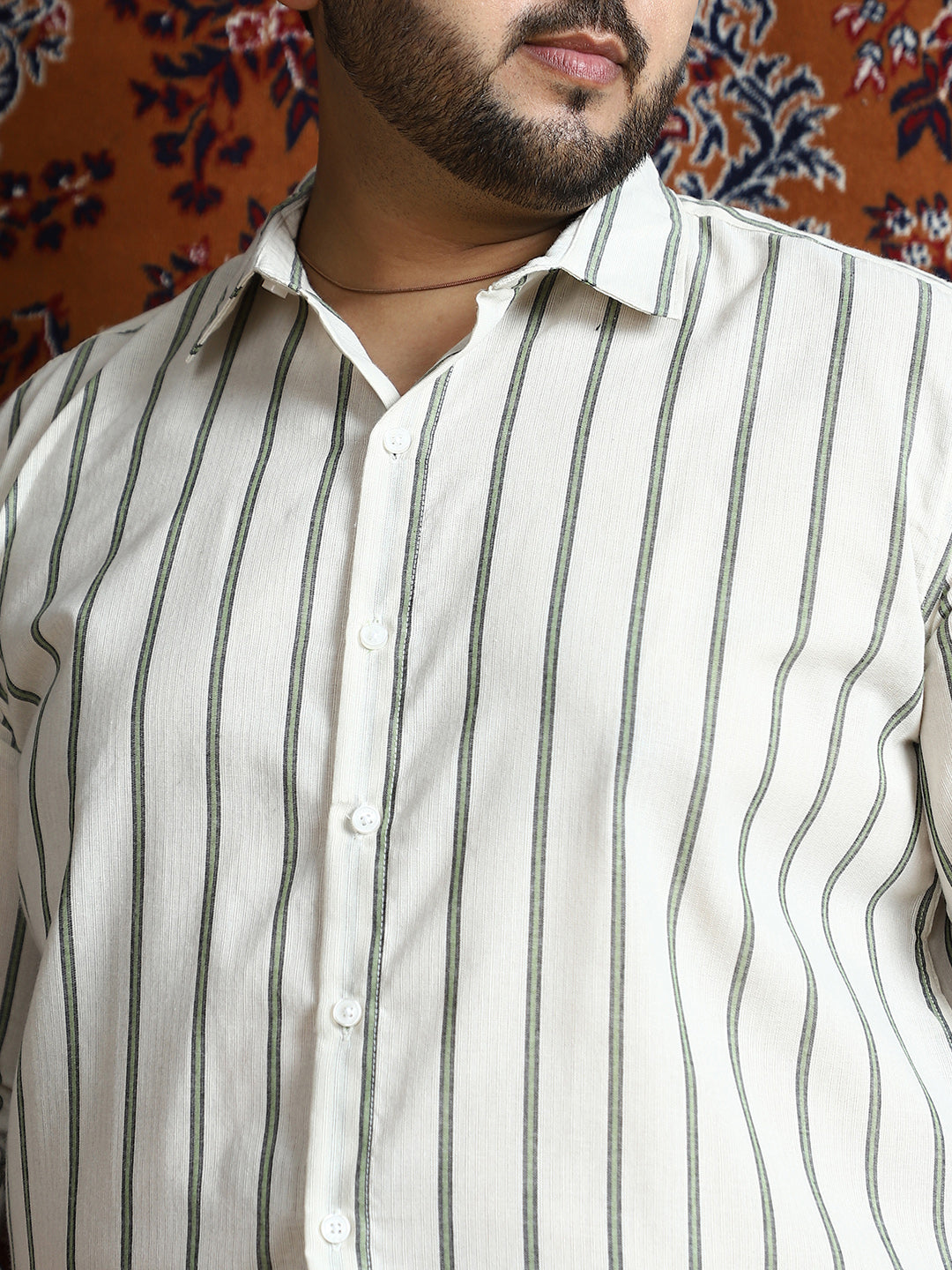 Lined Halo-Striped Shirt