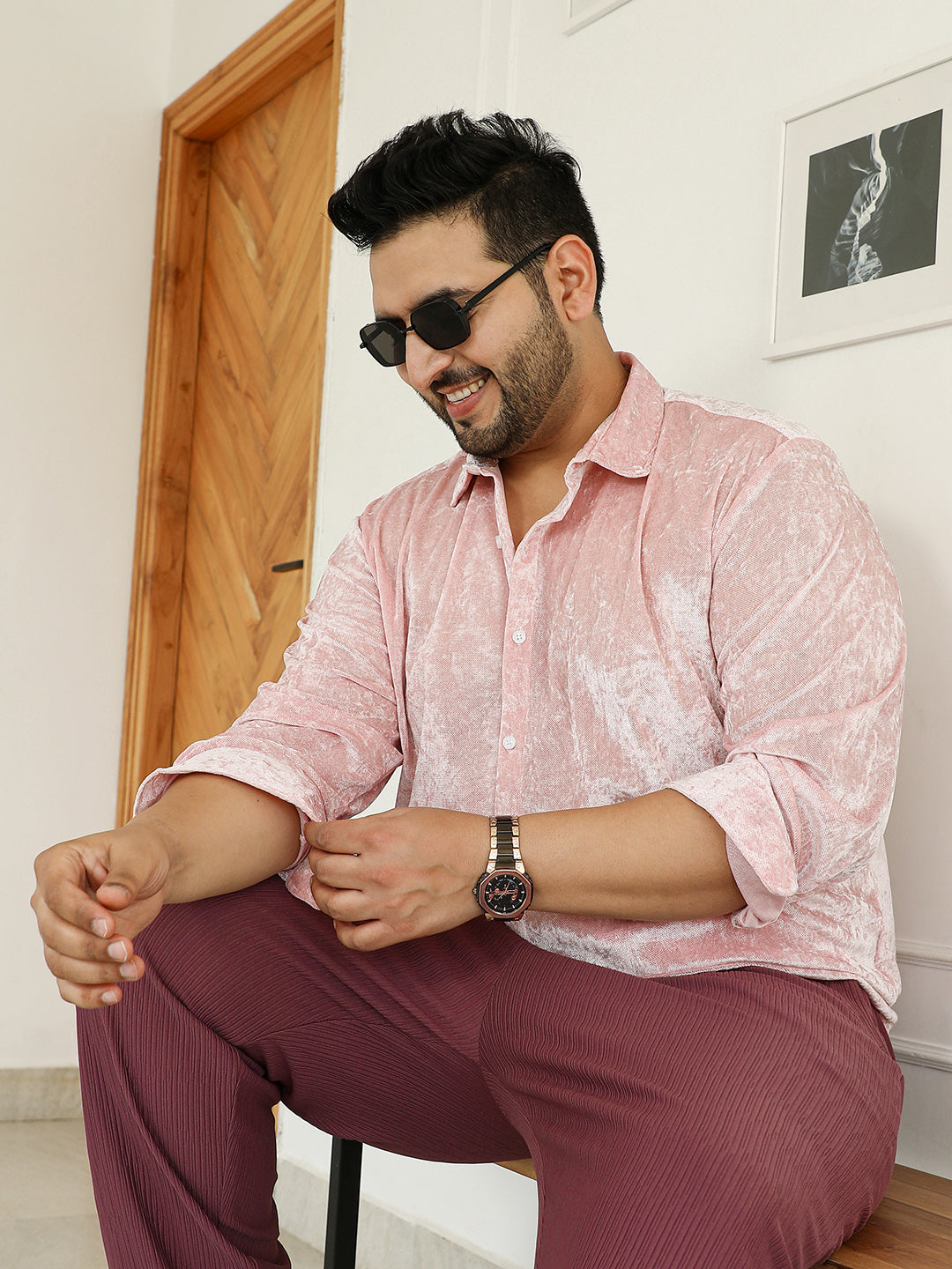 Solid Velvet Shirt