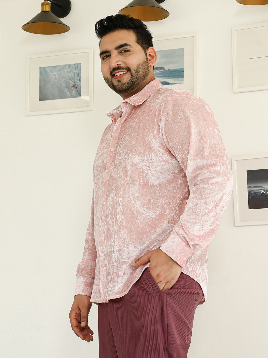 Solid Velvet Shirt