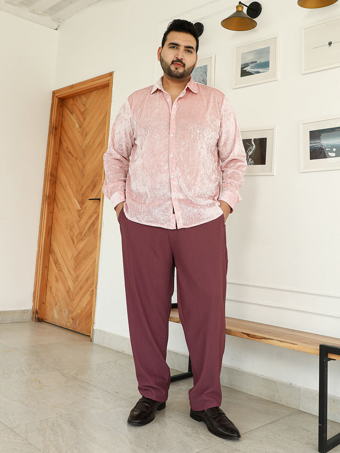 Solid Velvet Shirt